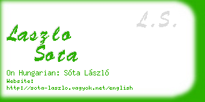 laszlo sota business card